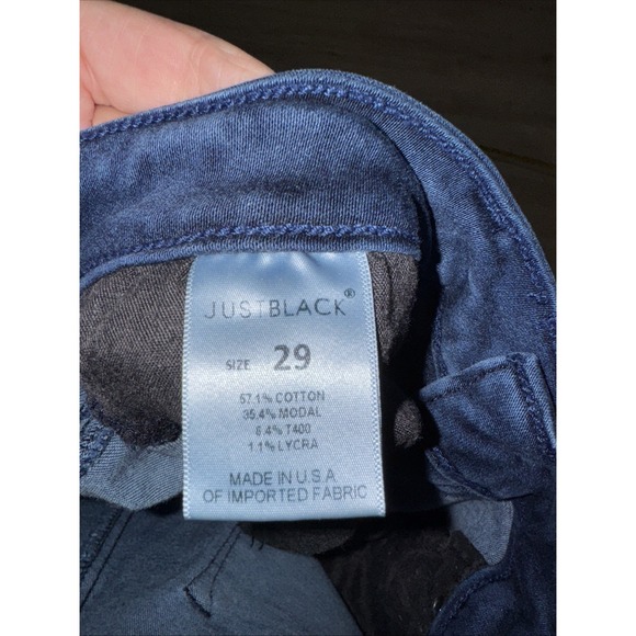 Just Black Size 29 Skinny Jeans Soft Stretch Denim Dark Wash - Picture 3 of 5